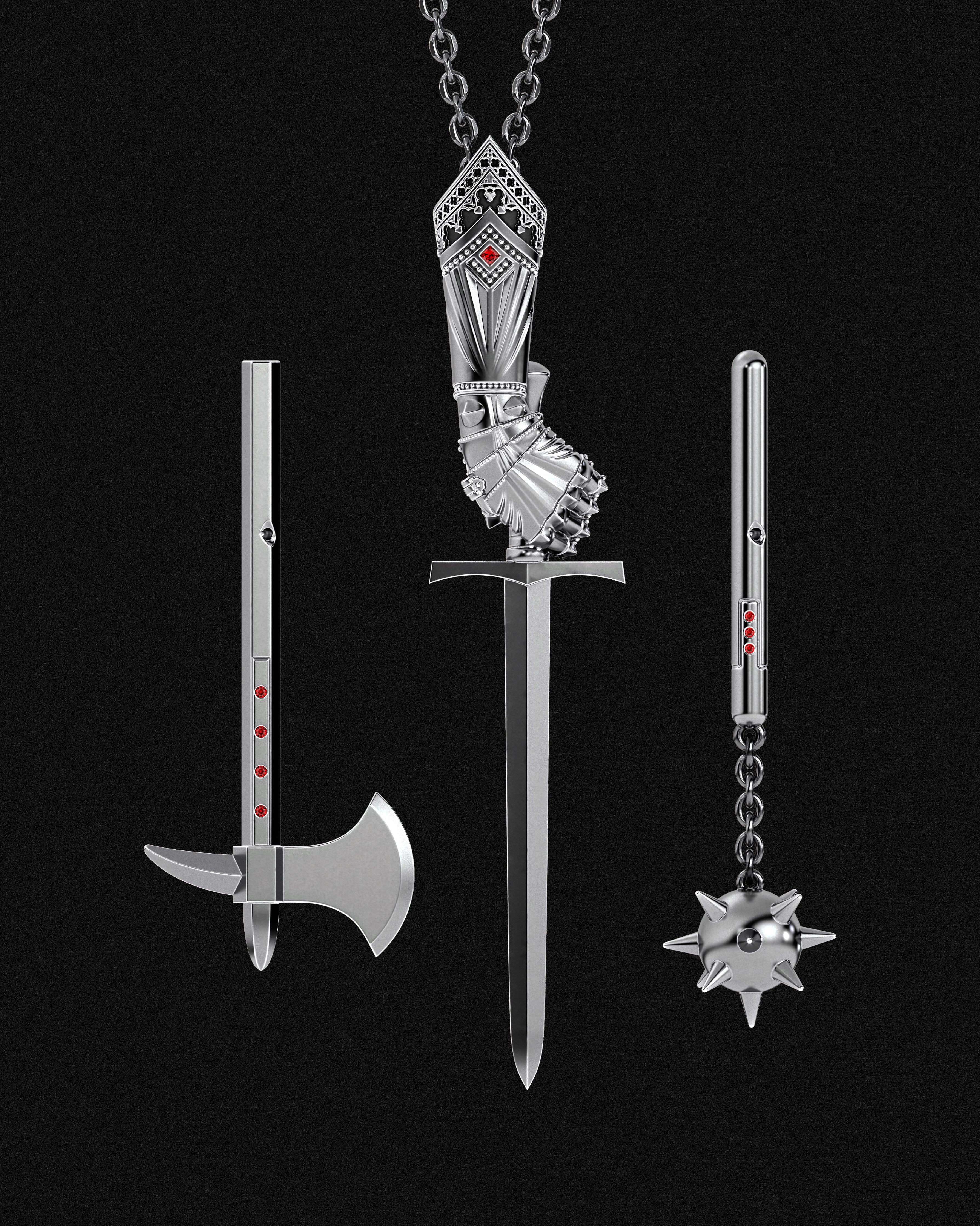 Knight's Gauntlet Pendant