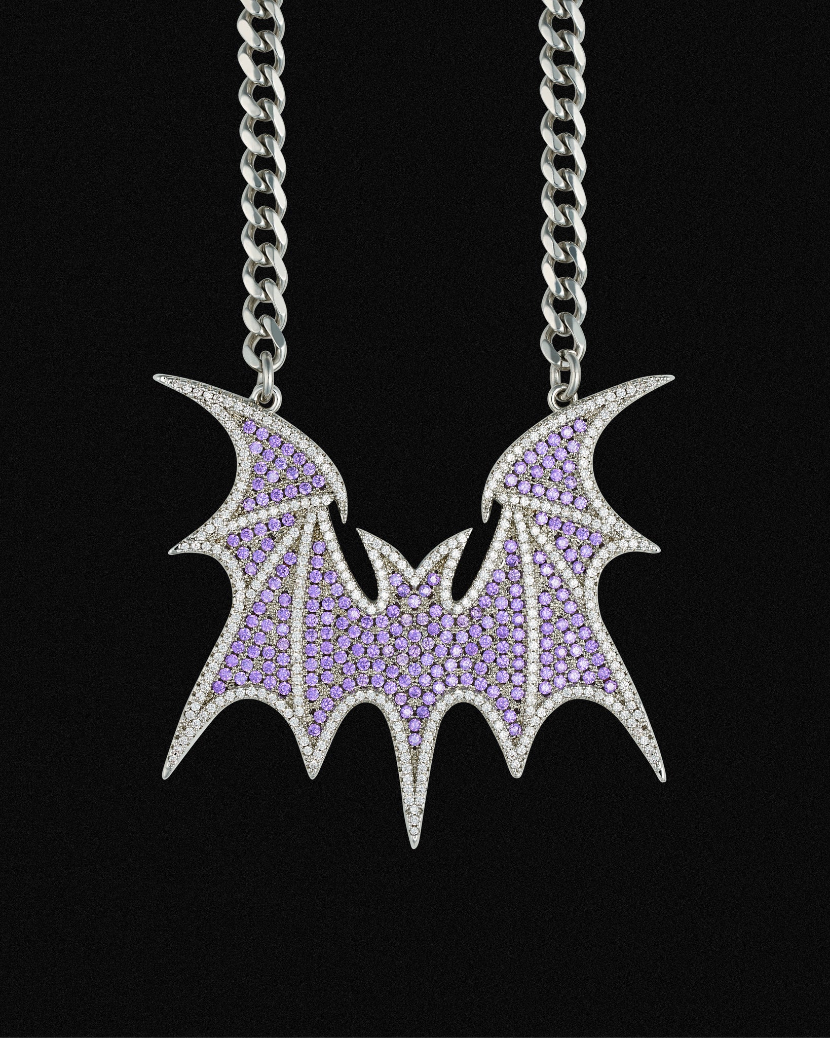 Amethyst Bat Pendant