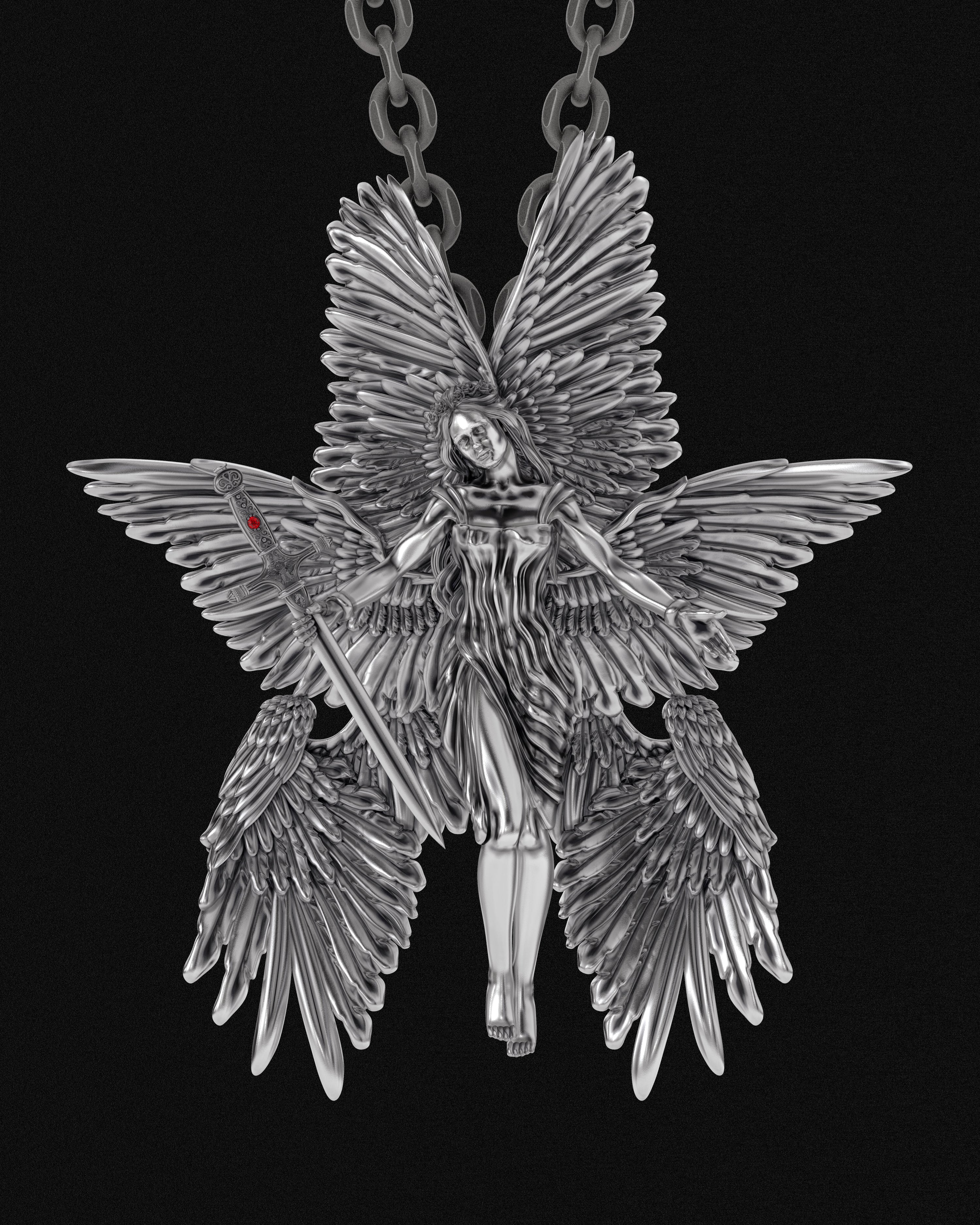 Seraph's Somber Pendant