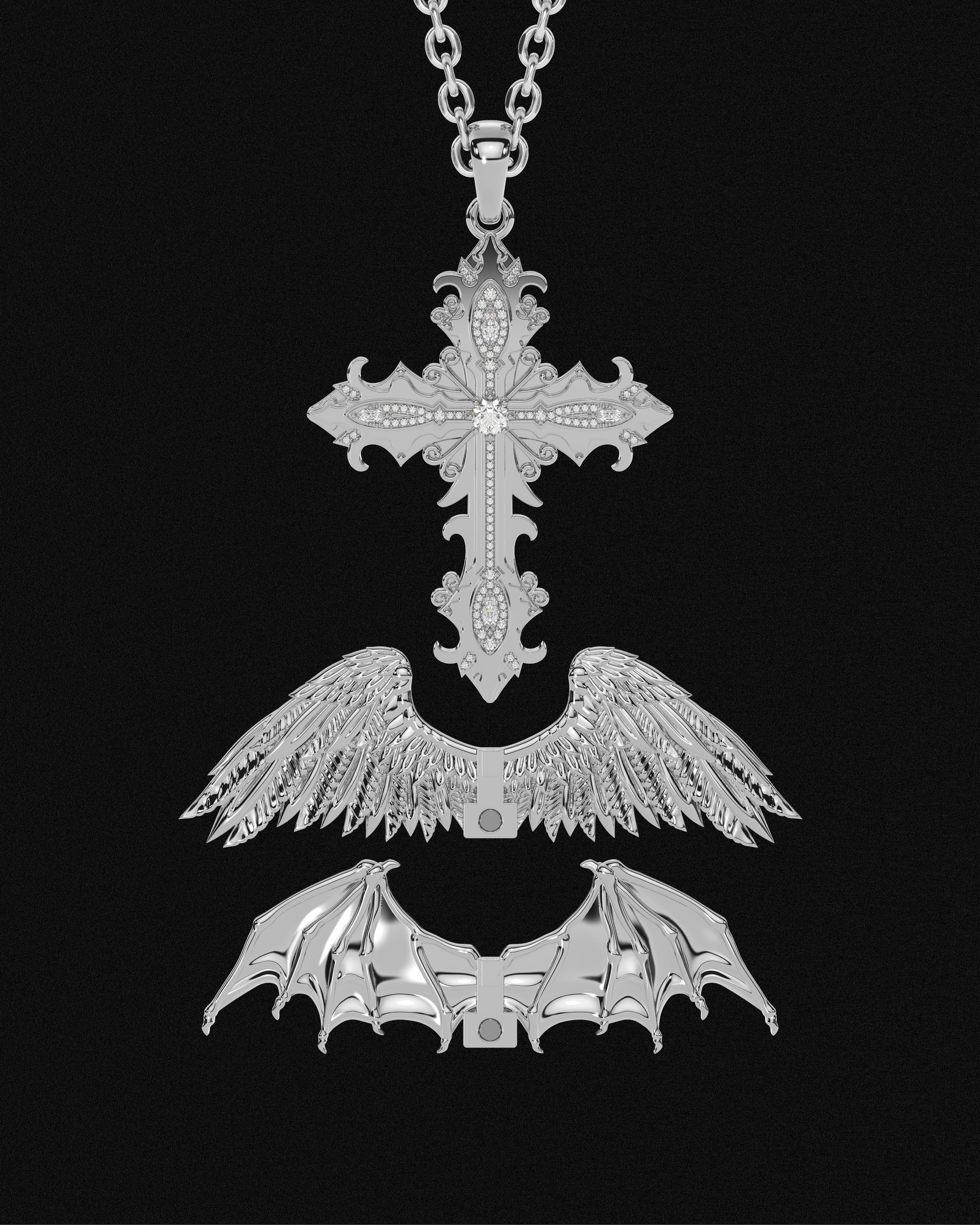 Crossed Faith Pendant Aurora