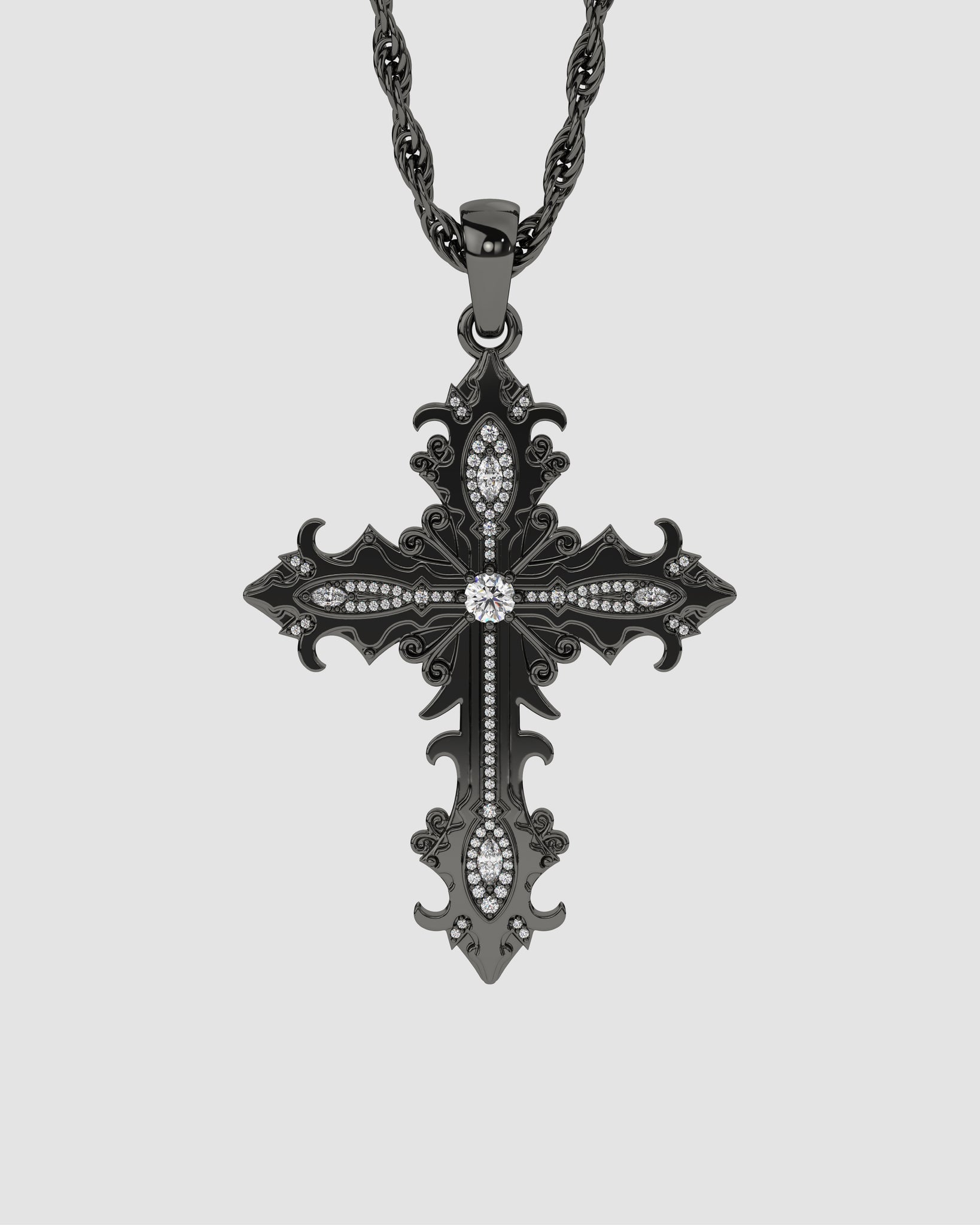 Crossed Faith Pendant Midnight