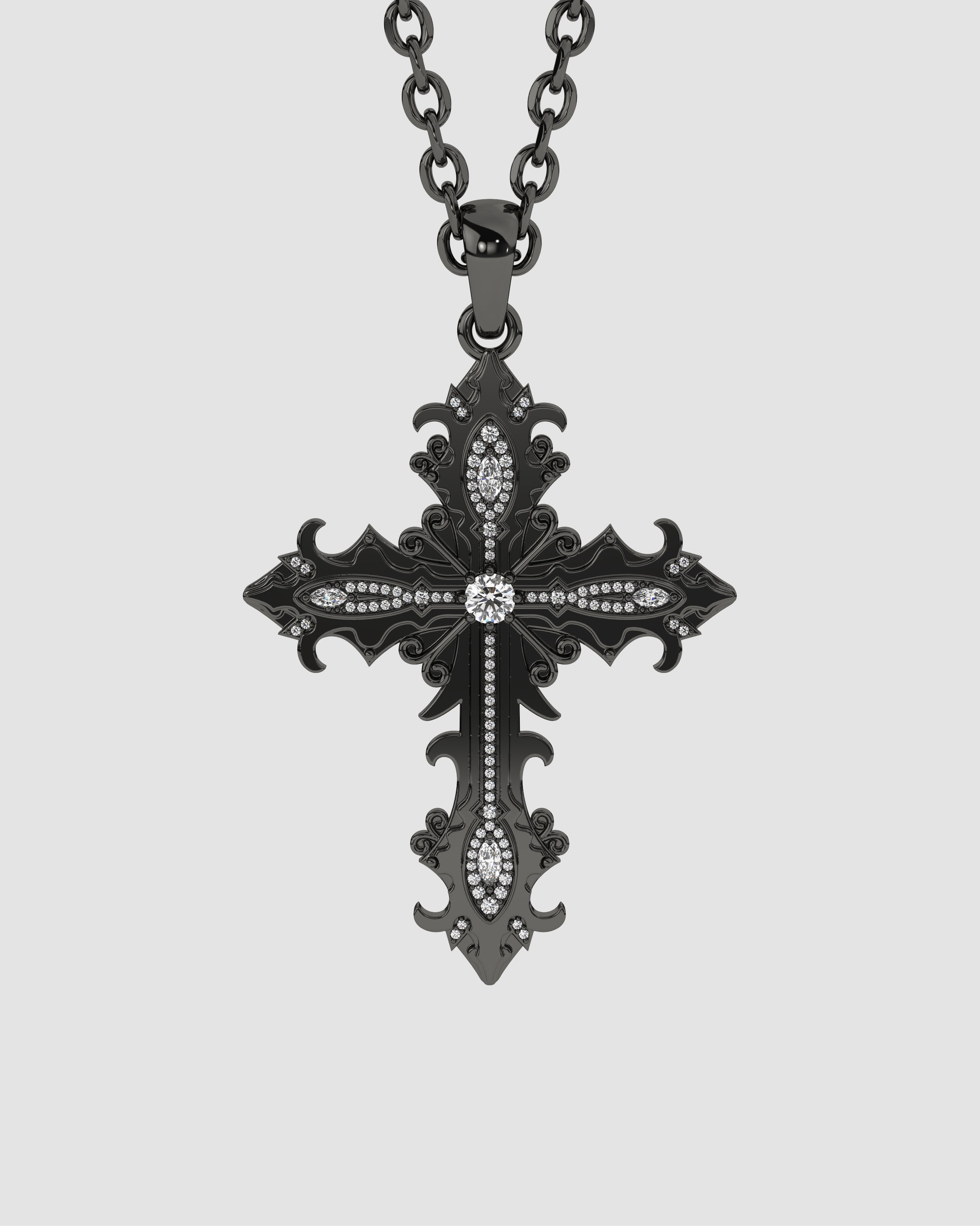 Crossed Faith Pendant Midnight