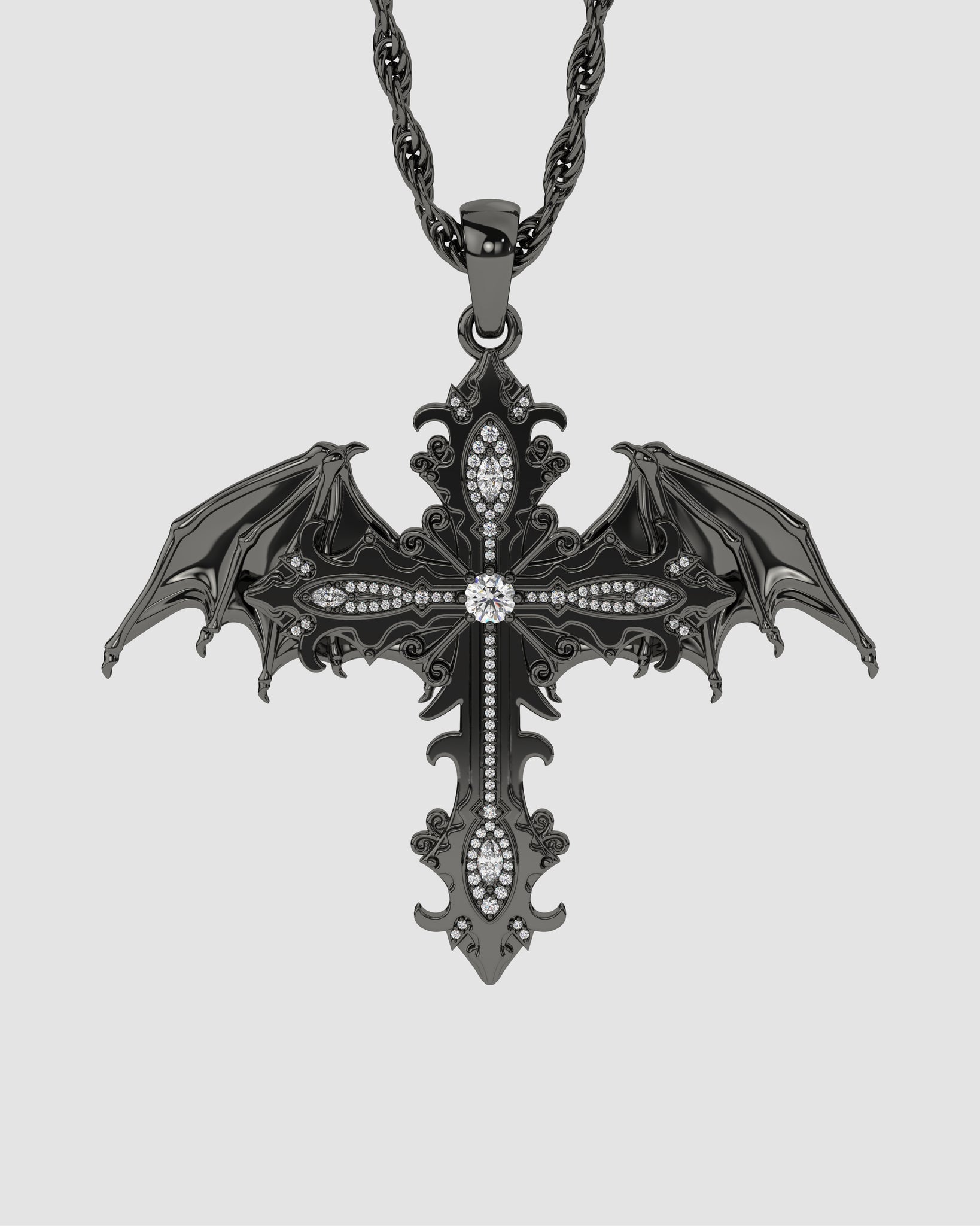 Crossed Faith Pendant Midnight