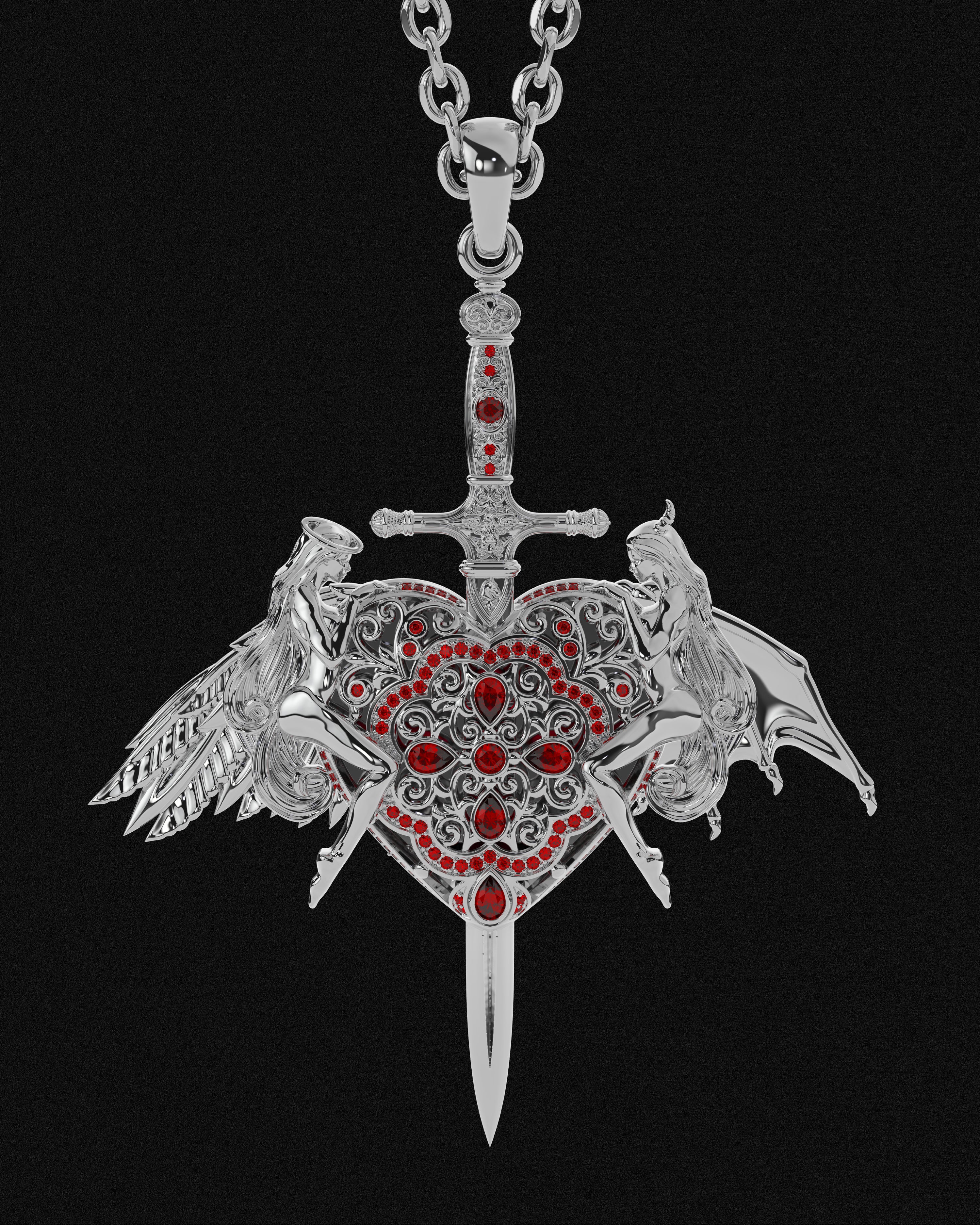 Divided Heart Pendant