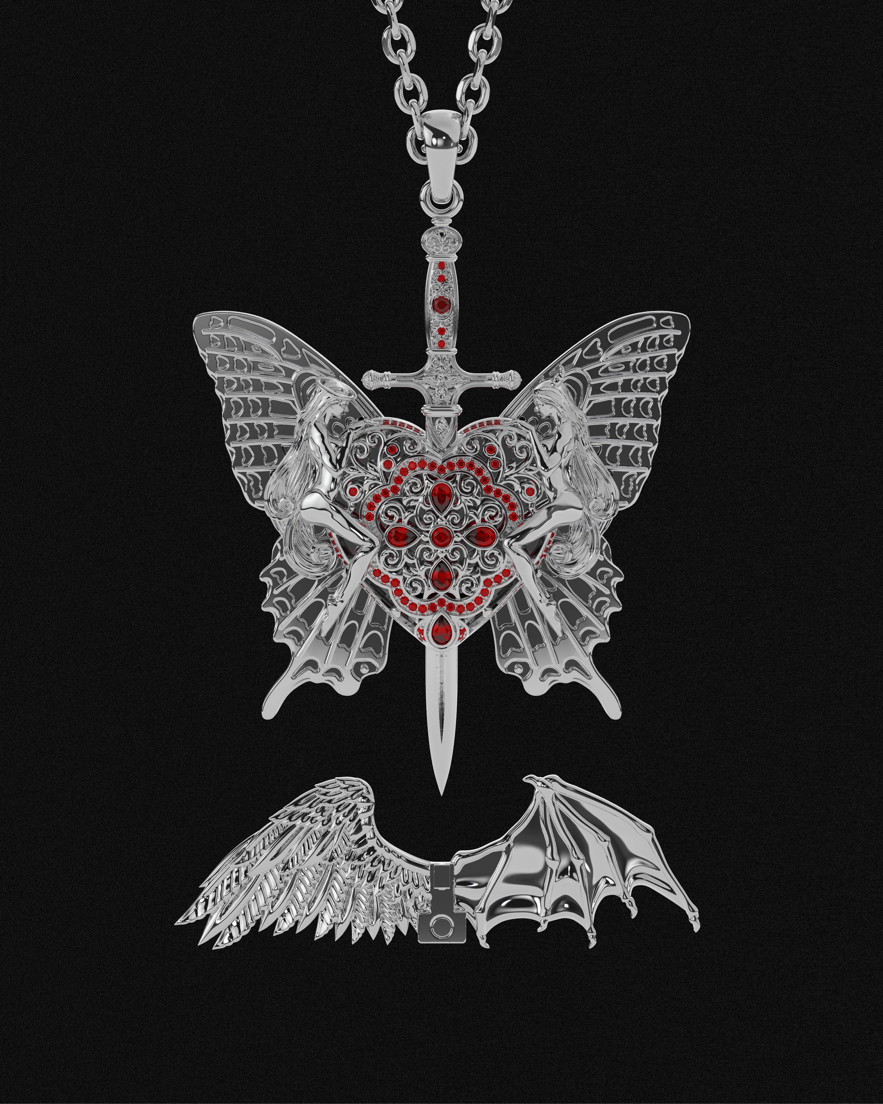 Divided Heart Pendant
