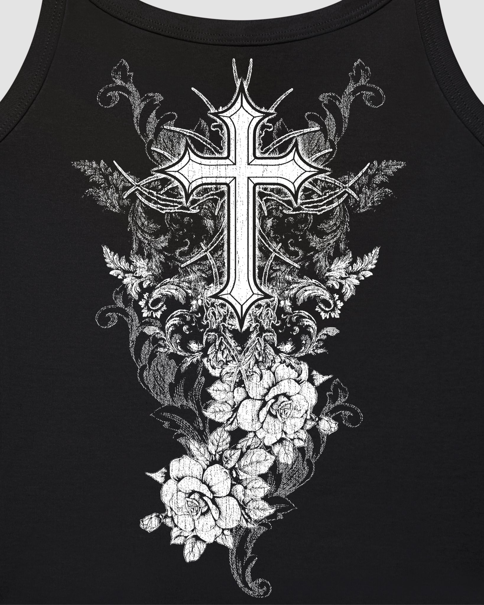 Floral Cross Tank Top