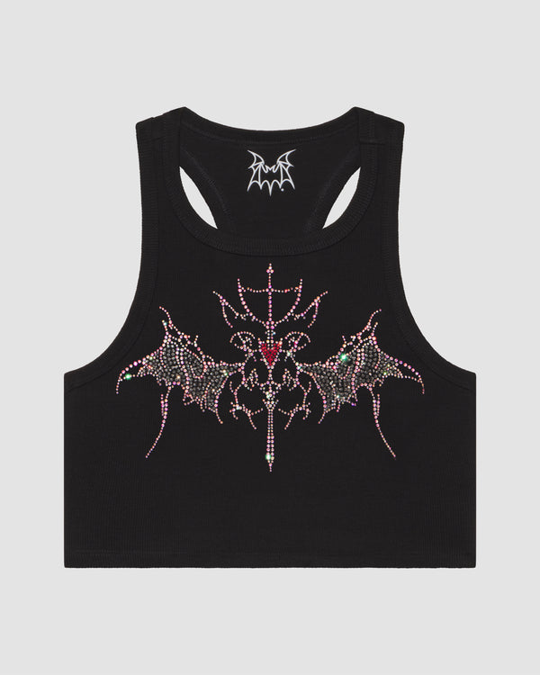 Divine Blade Rhinestone Rib Tank