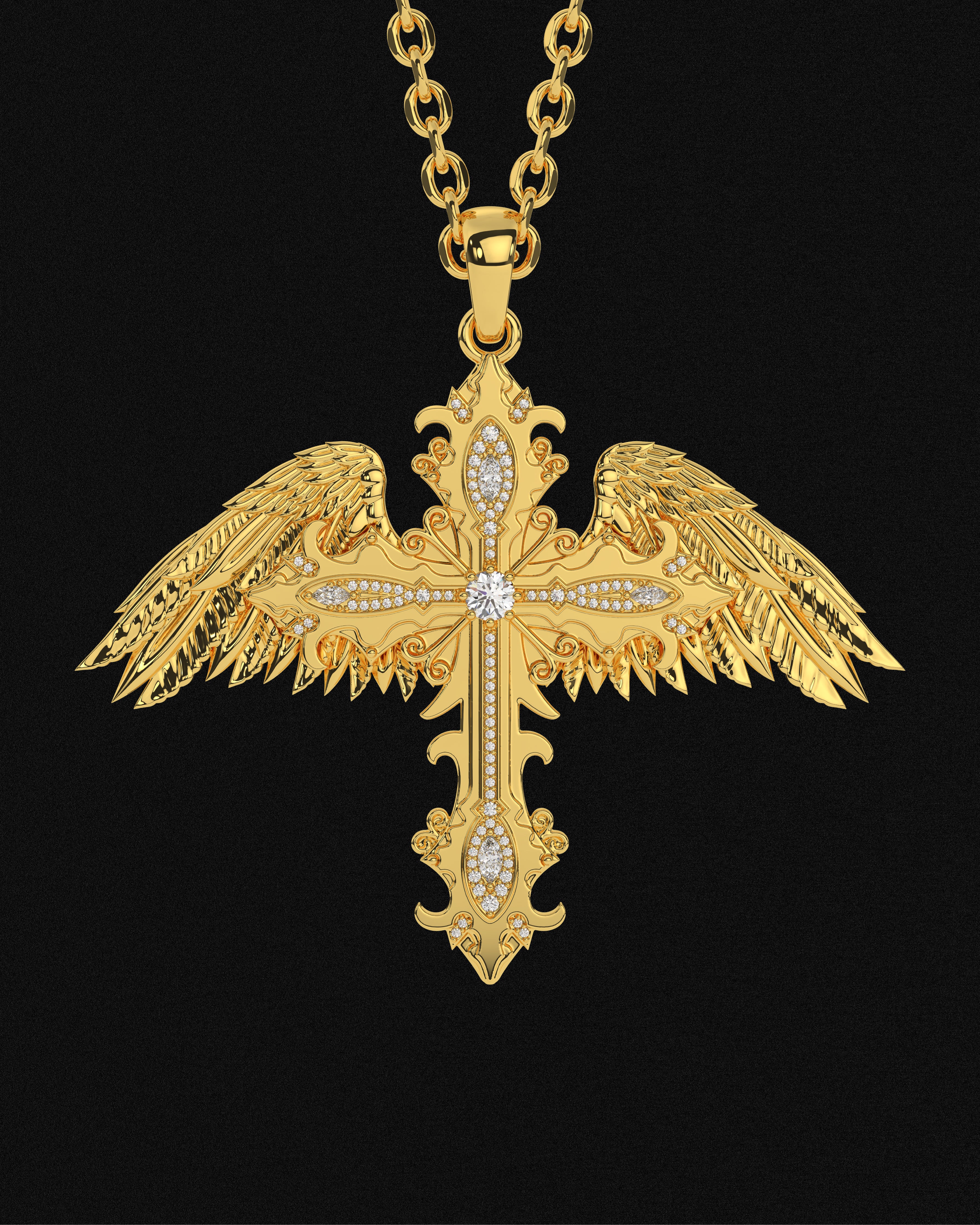 Crossed Faith Pendant Midnight | Zero Heroes®