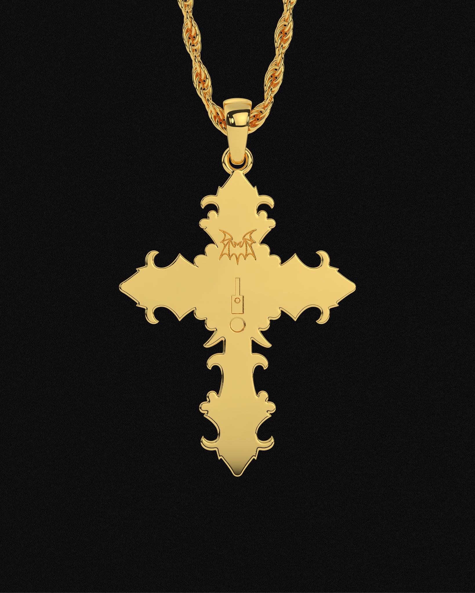 Crossed Faith Pendant Gold