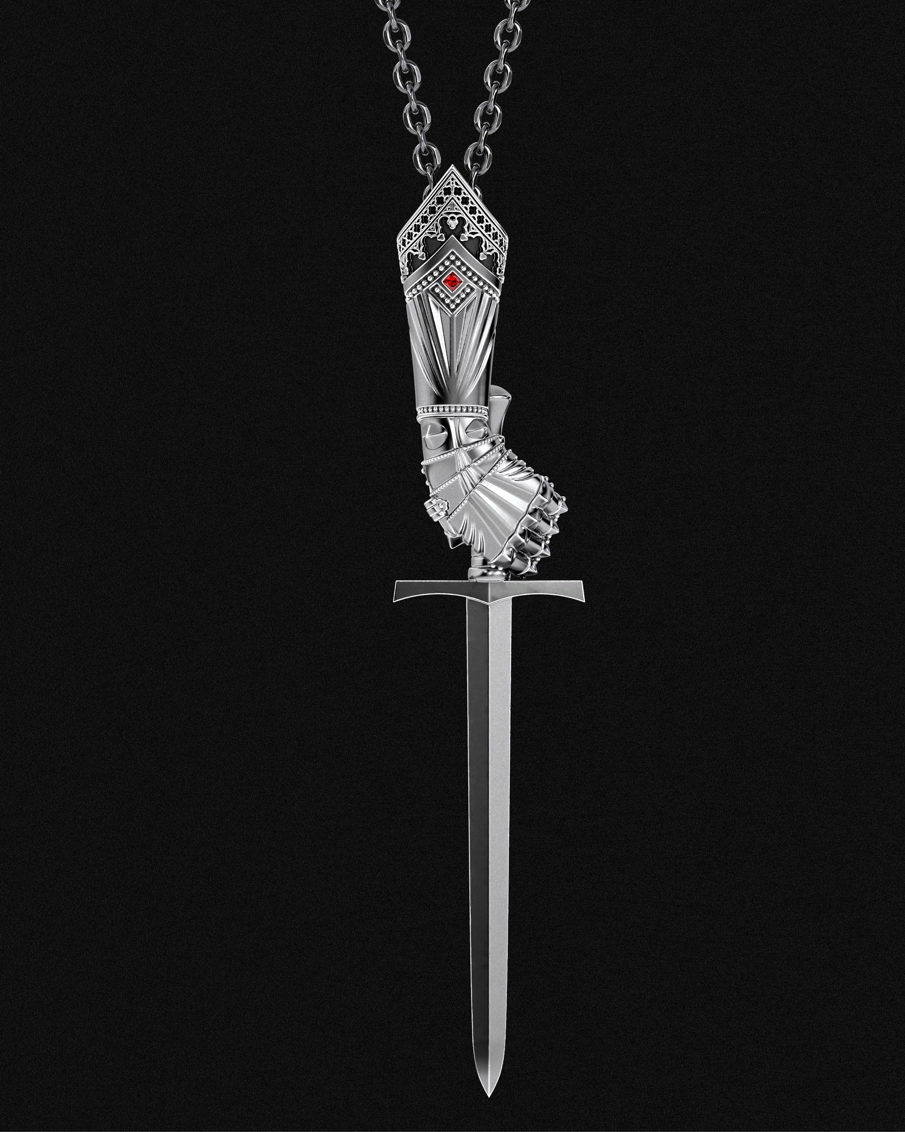 Knight's Gauntlet Pendant
