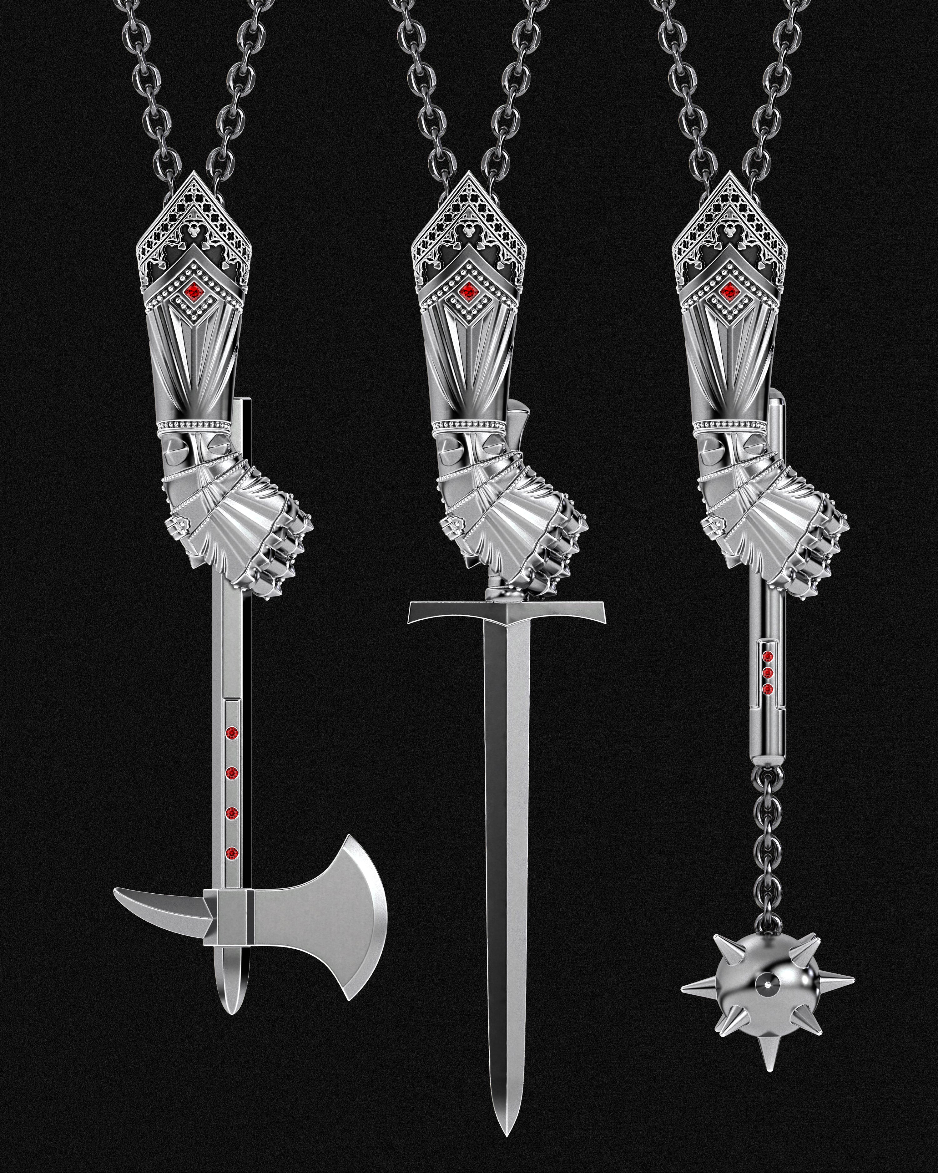 Knight's Gauntlet Pendant