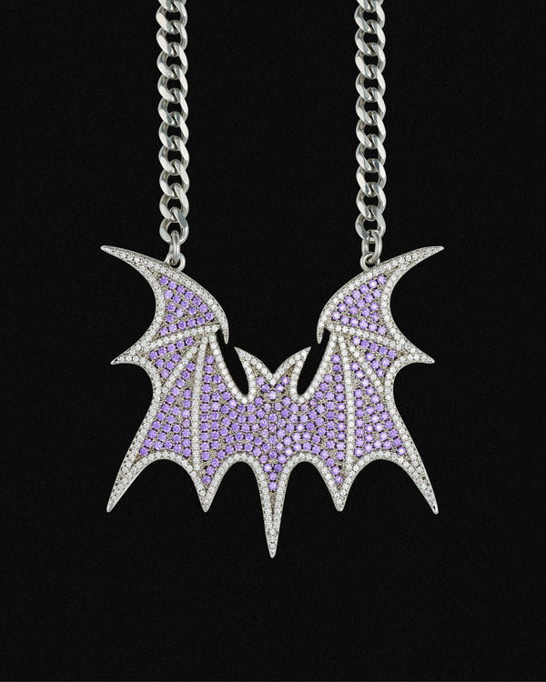 Amethyst Bat Pendant