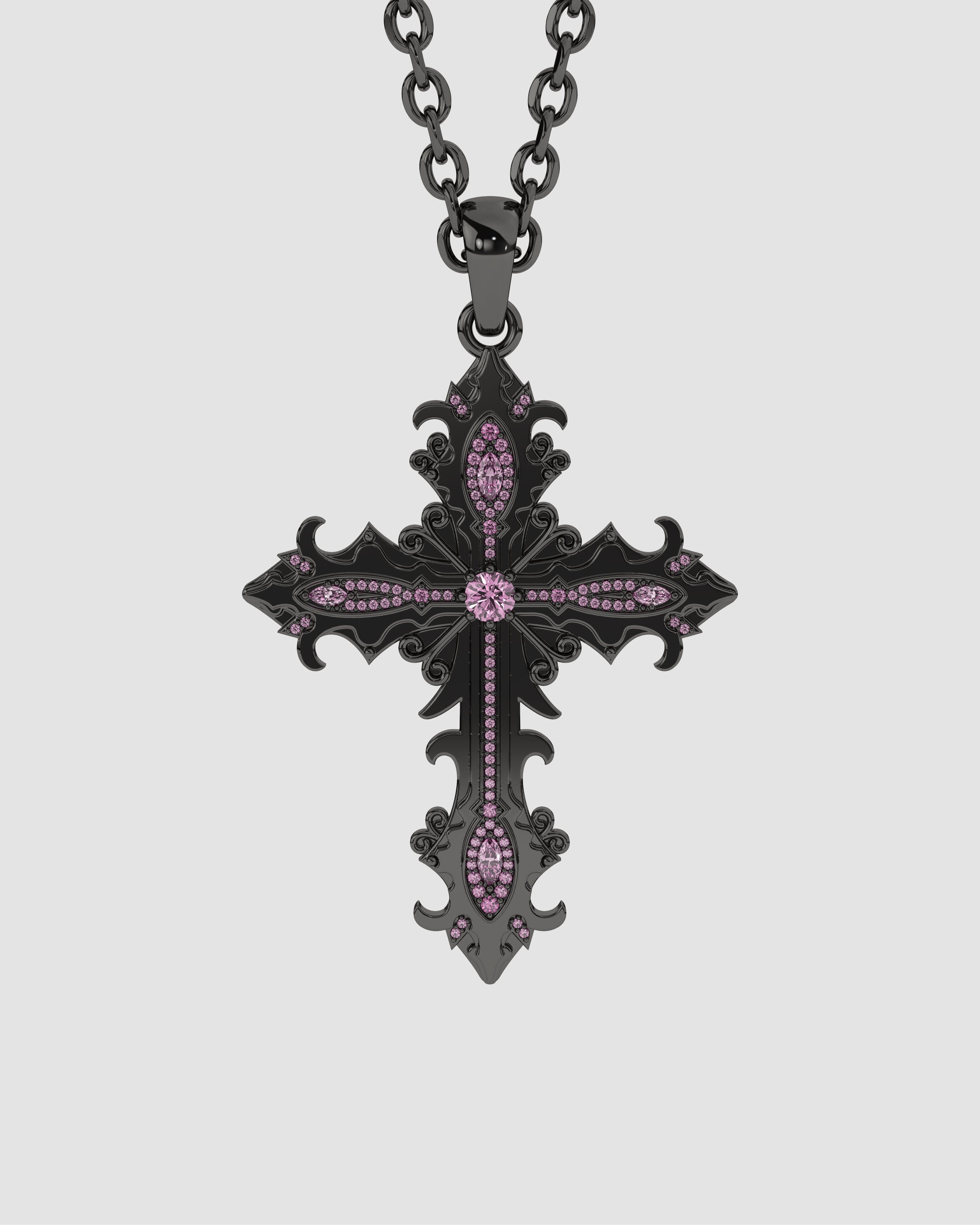 Crossed Faith Pendant Kuro