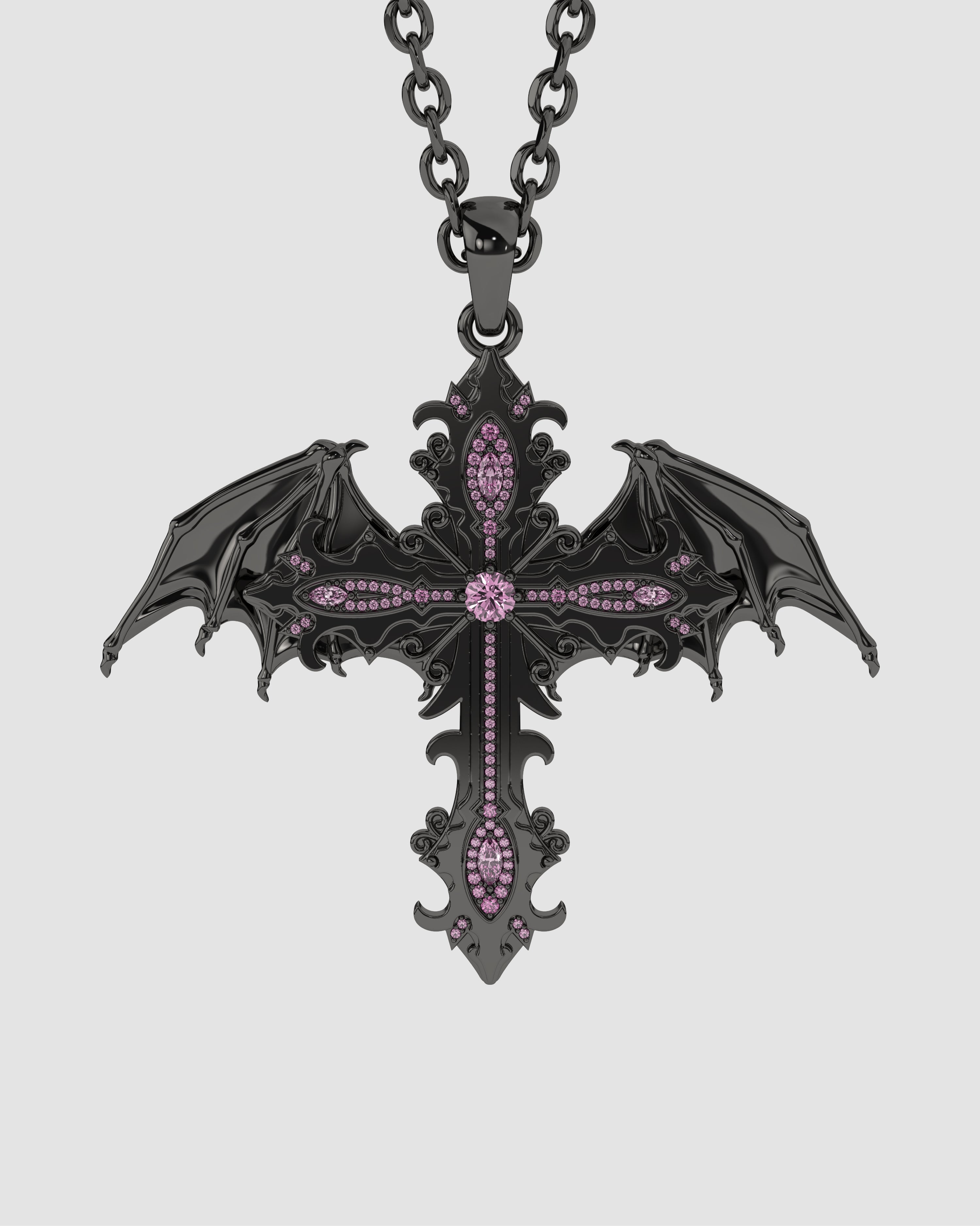 Crossed Faith Pendant Kuro