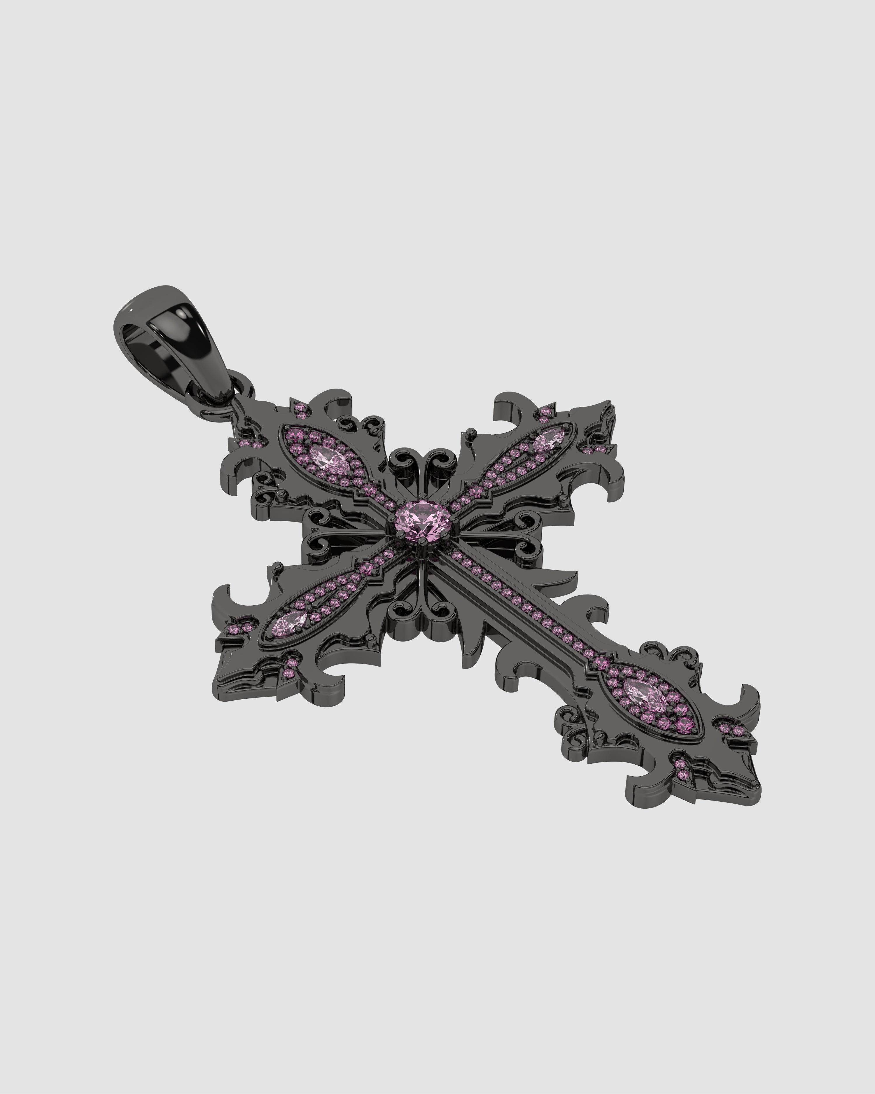 Crossed Faith Pendant Kuro