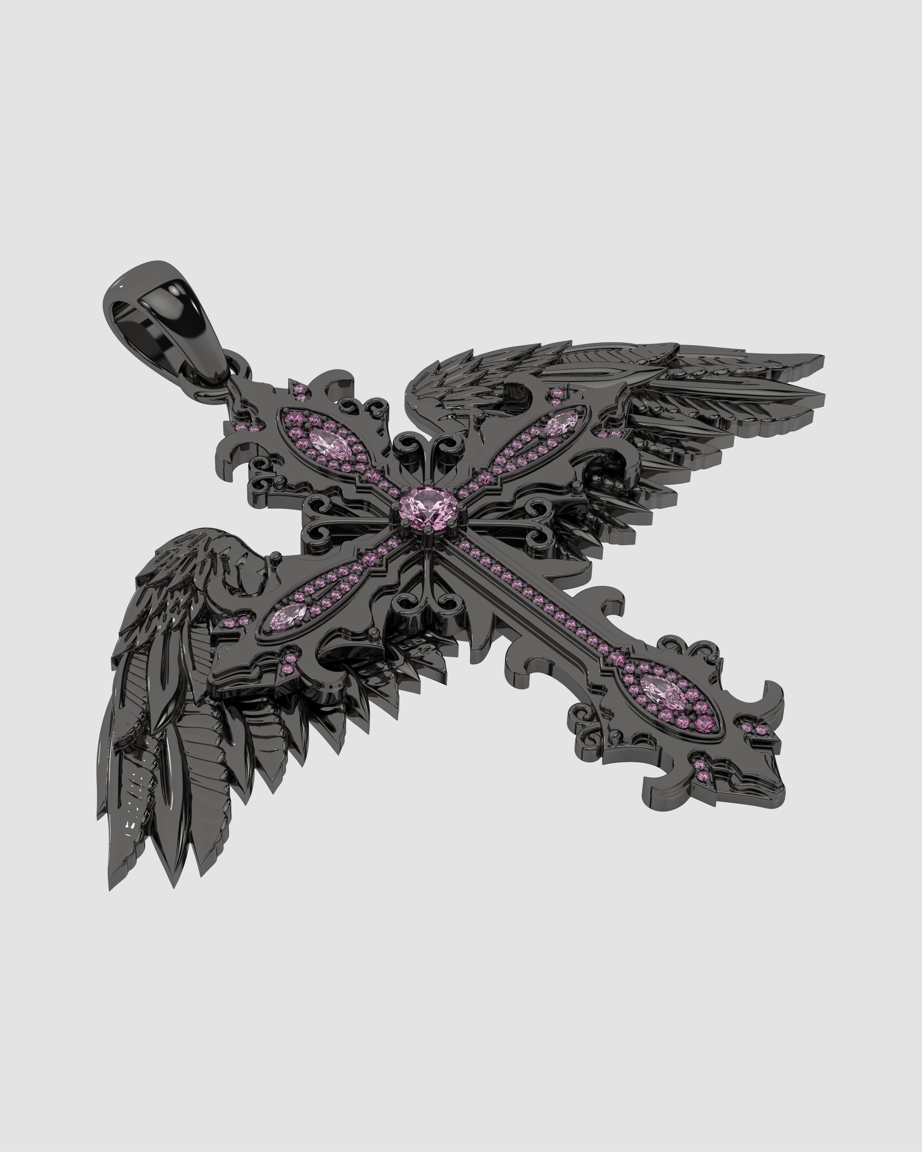 Crossed Faith Pendant Kuro