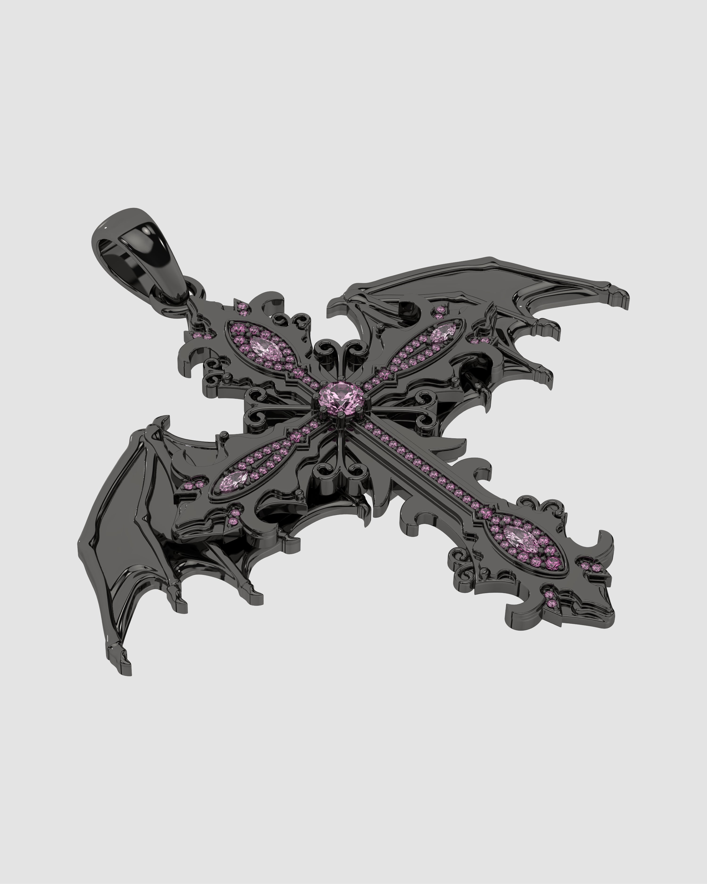 Crossed Faith Pendant Kuro