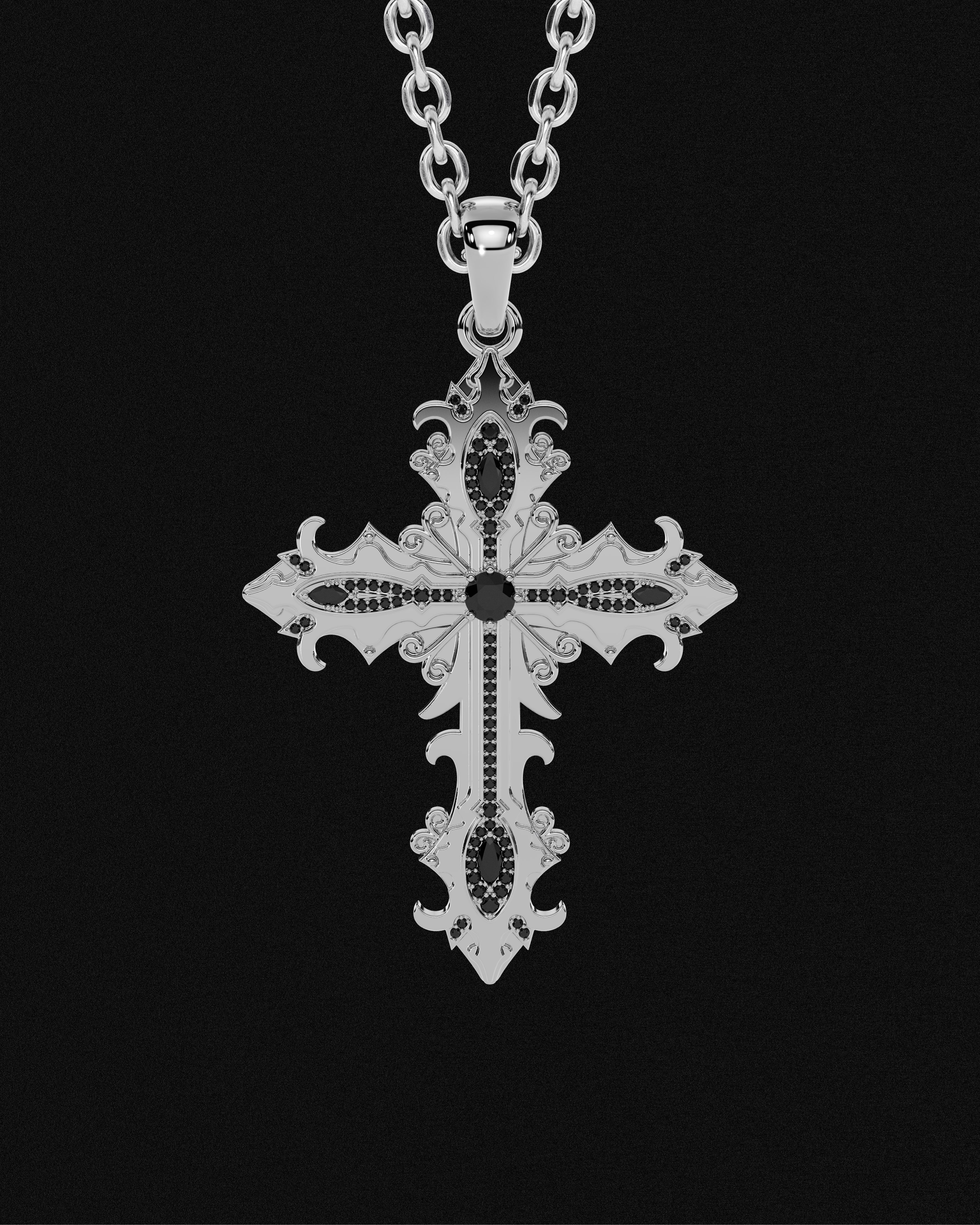 Crossed Faith Pendant Onyx | Zero Heroes®