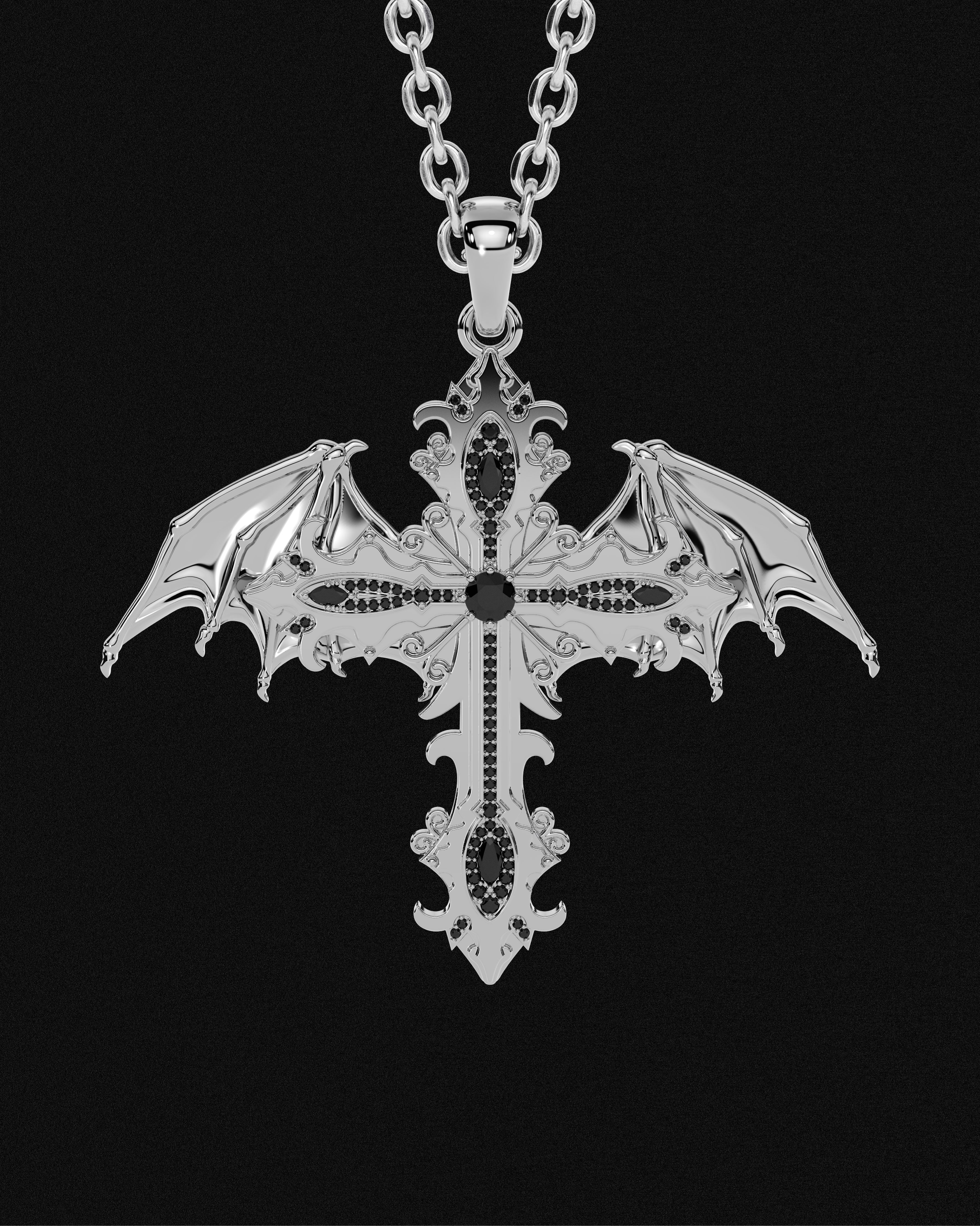Crossed Faith Pendant Onyx | Zero Heroes®