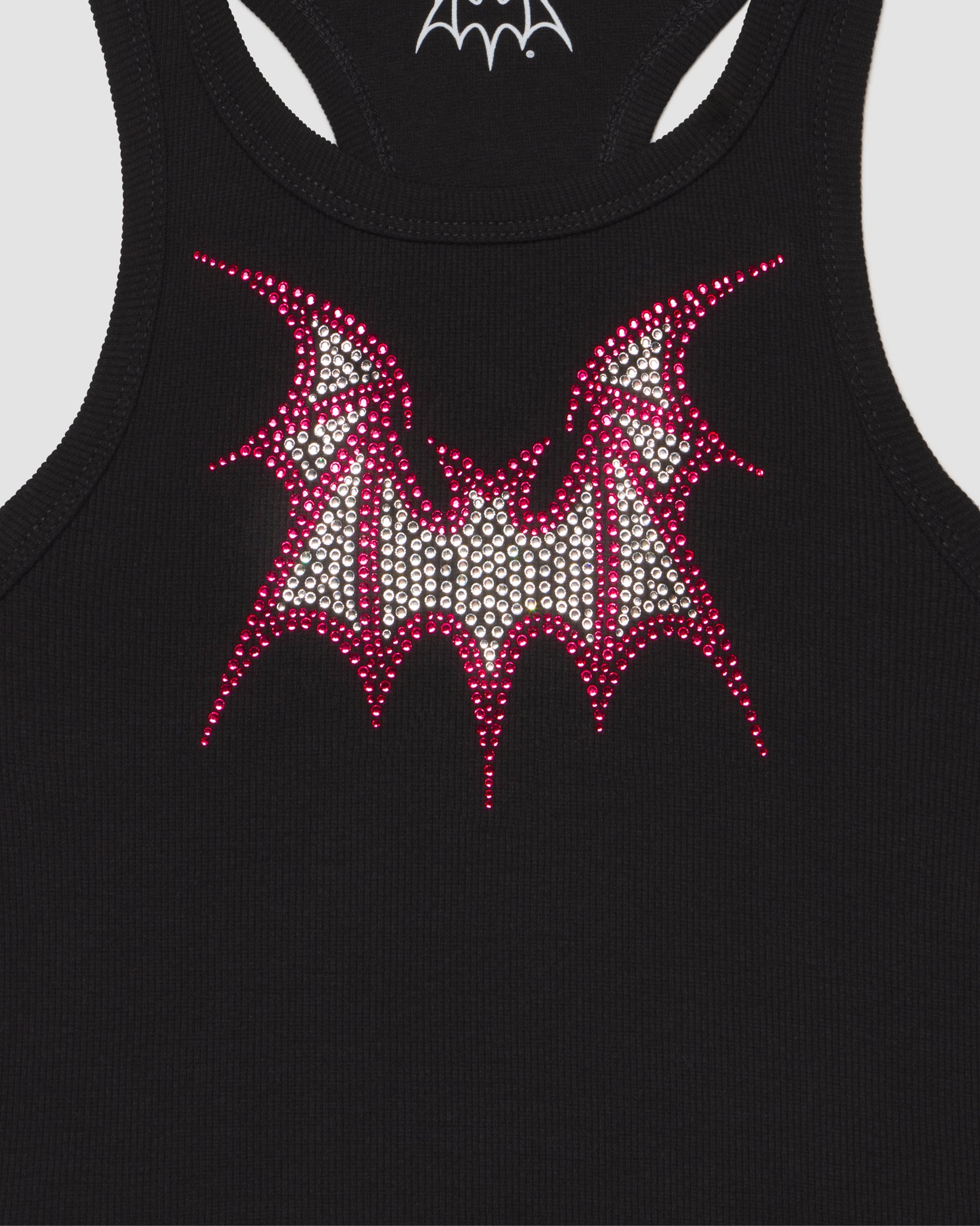 Pink Logo Rhinestone Rib Tank