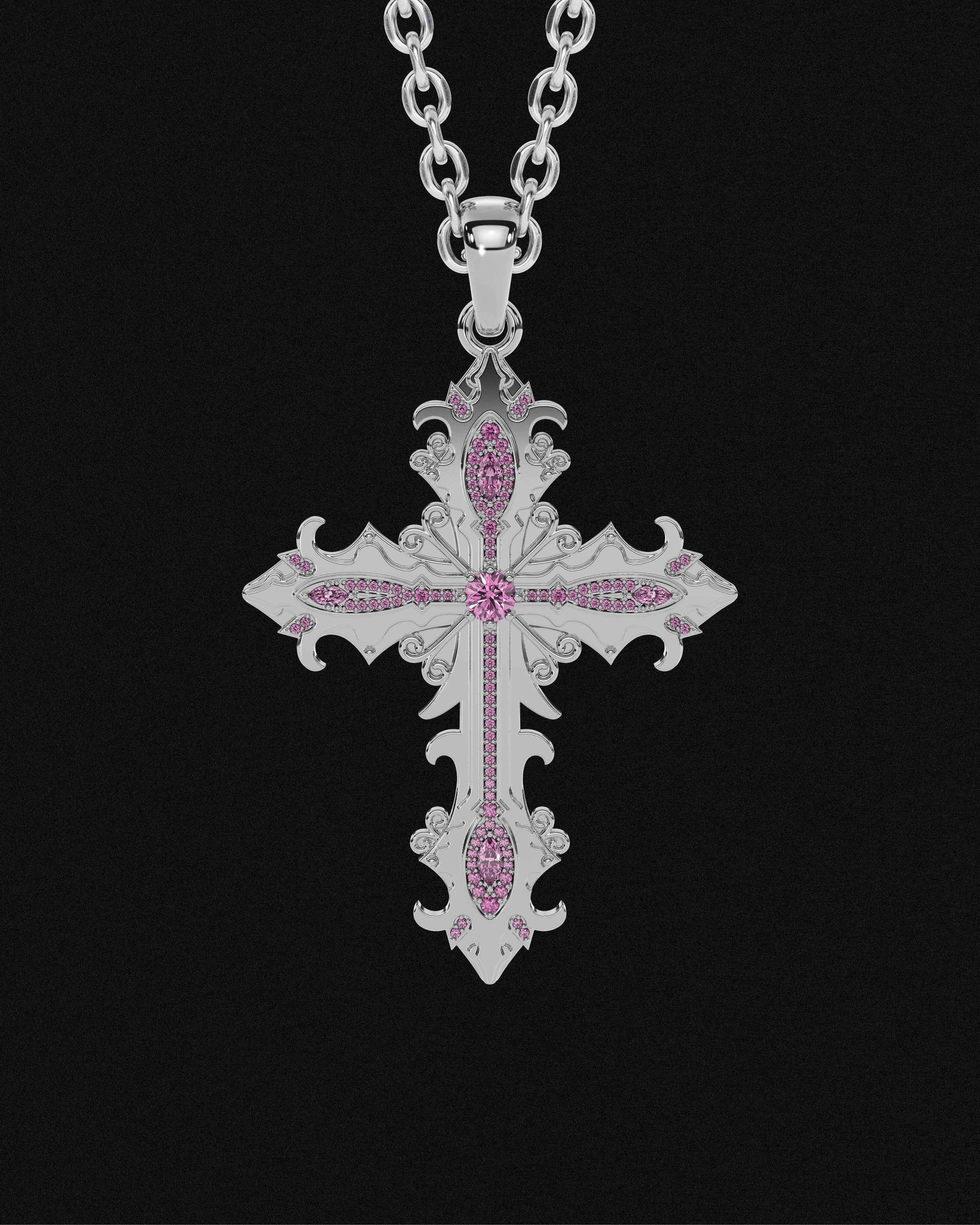 Crossed Faith Pendant Sakura