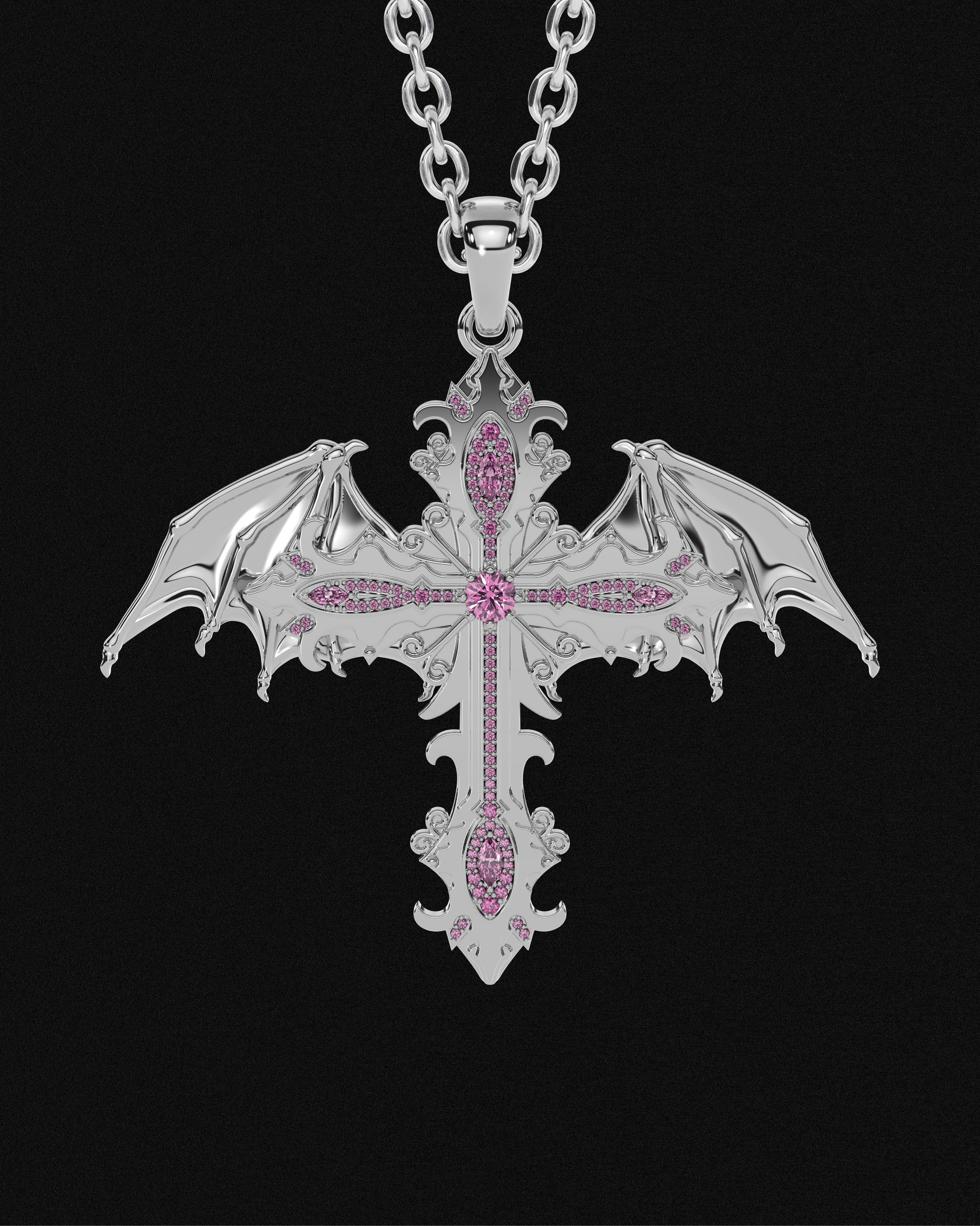 Crossed Faith Pendant Sakura