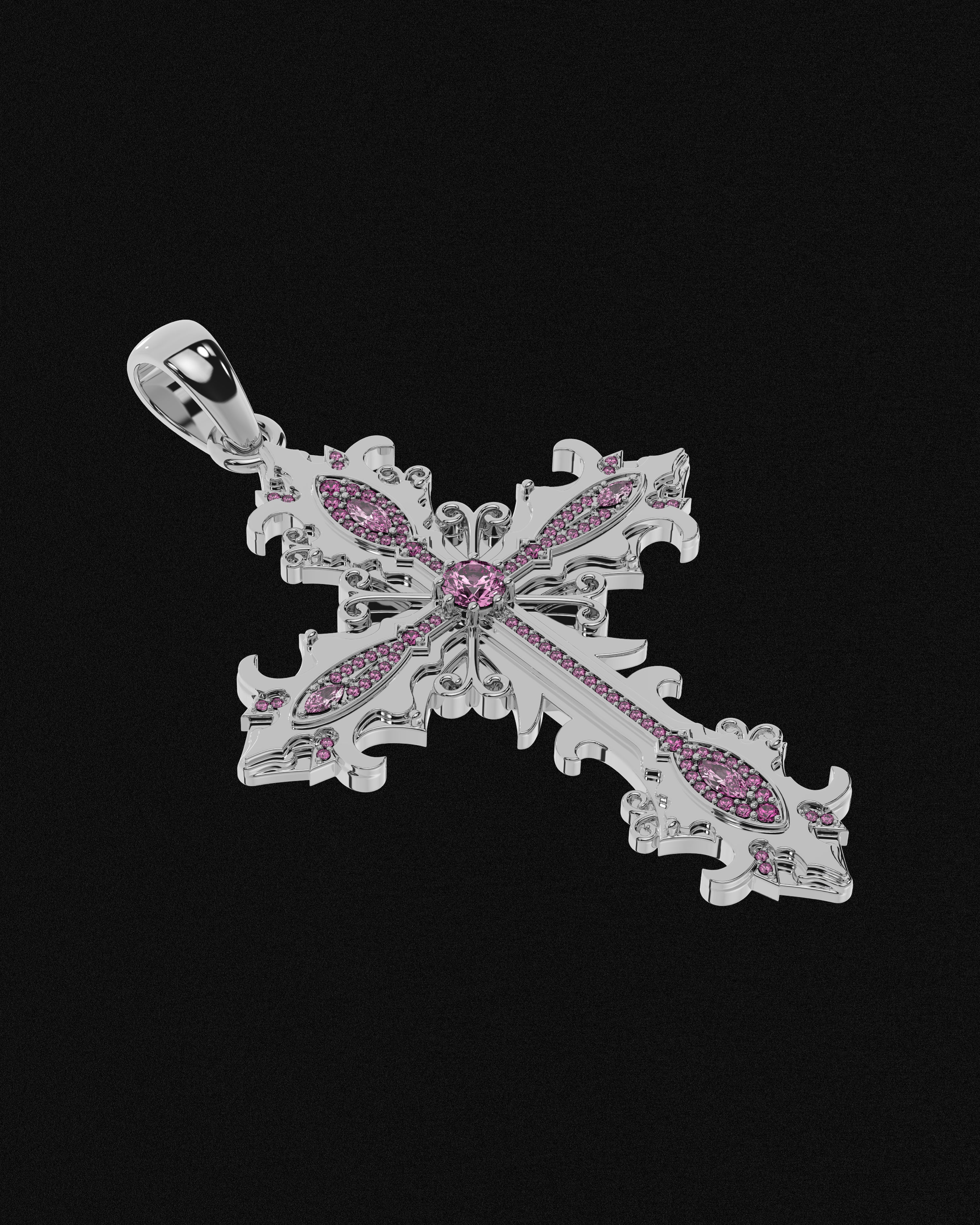 Crossed Faith Pendant Sakura