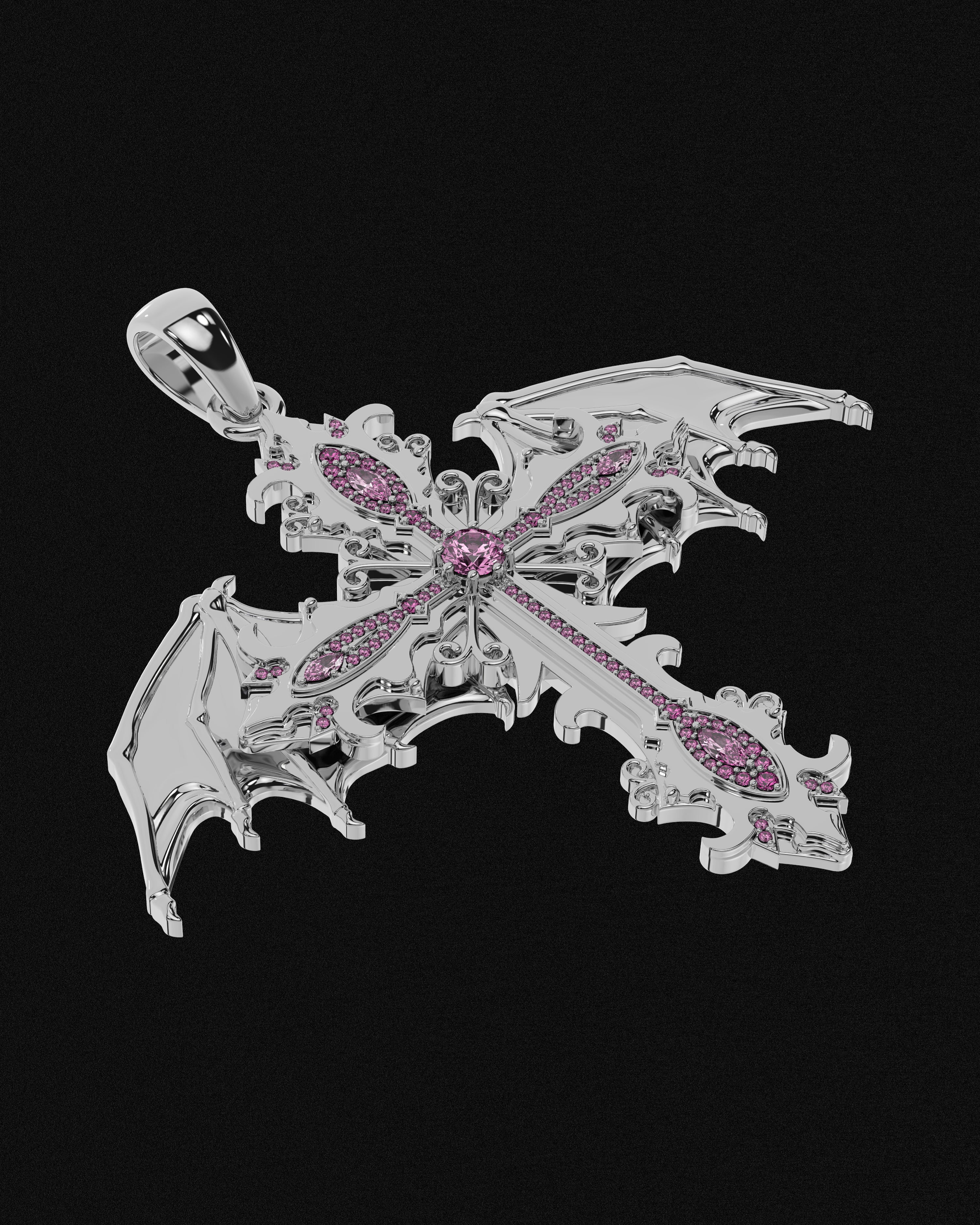 Crossed Faith Pendant Sakura